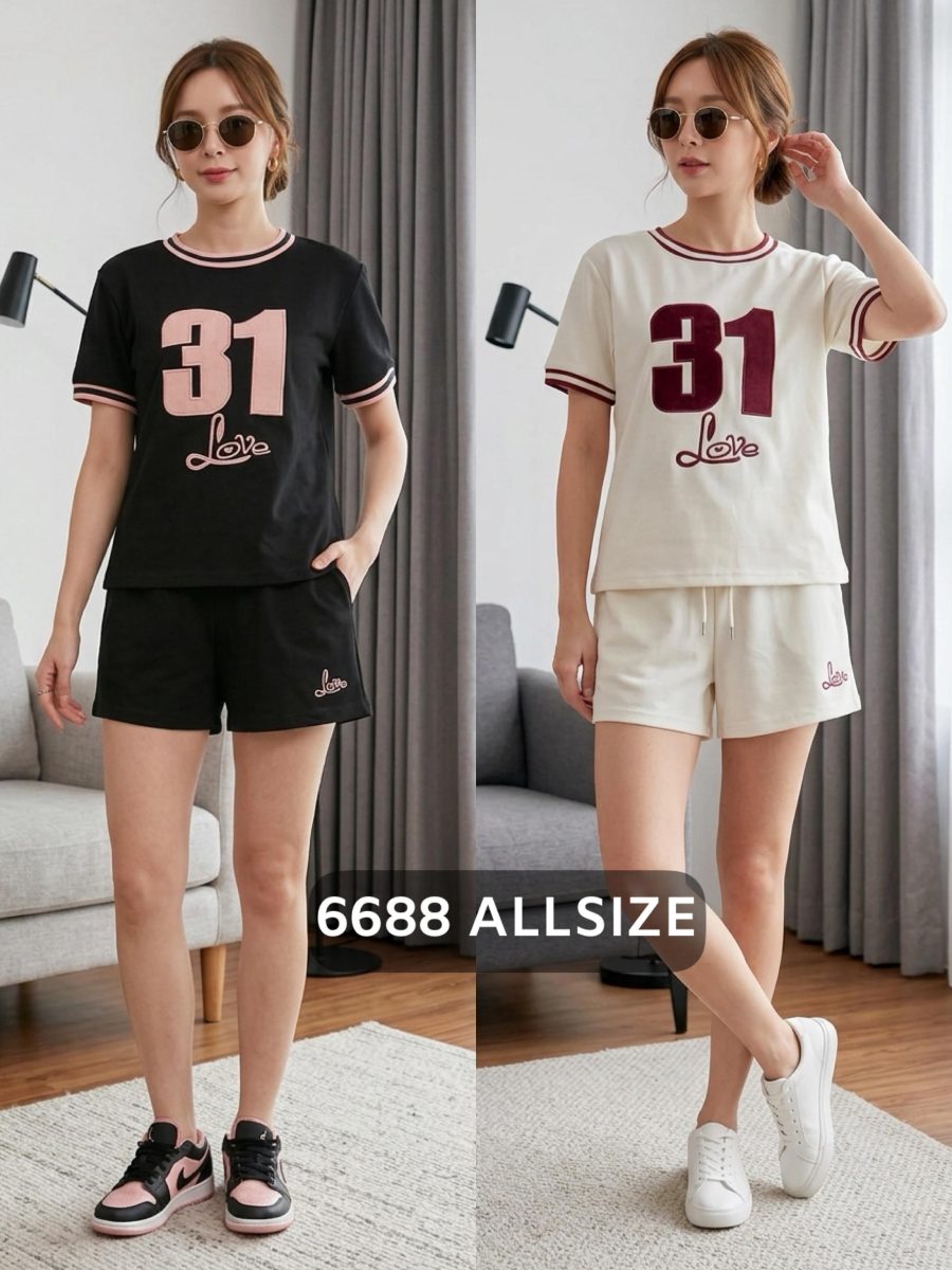 6688 Set kaos pendek
