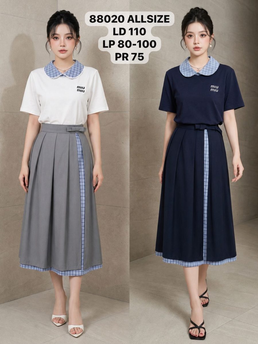 88020 set kaos rok katun