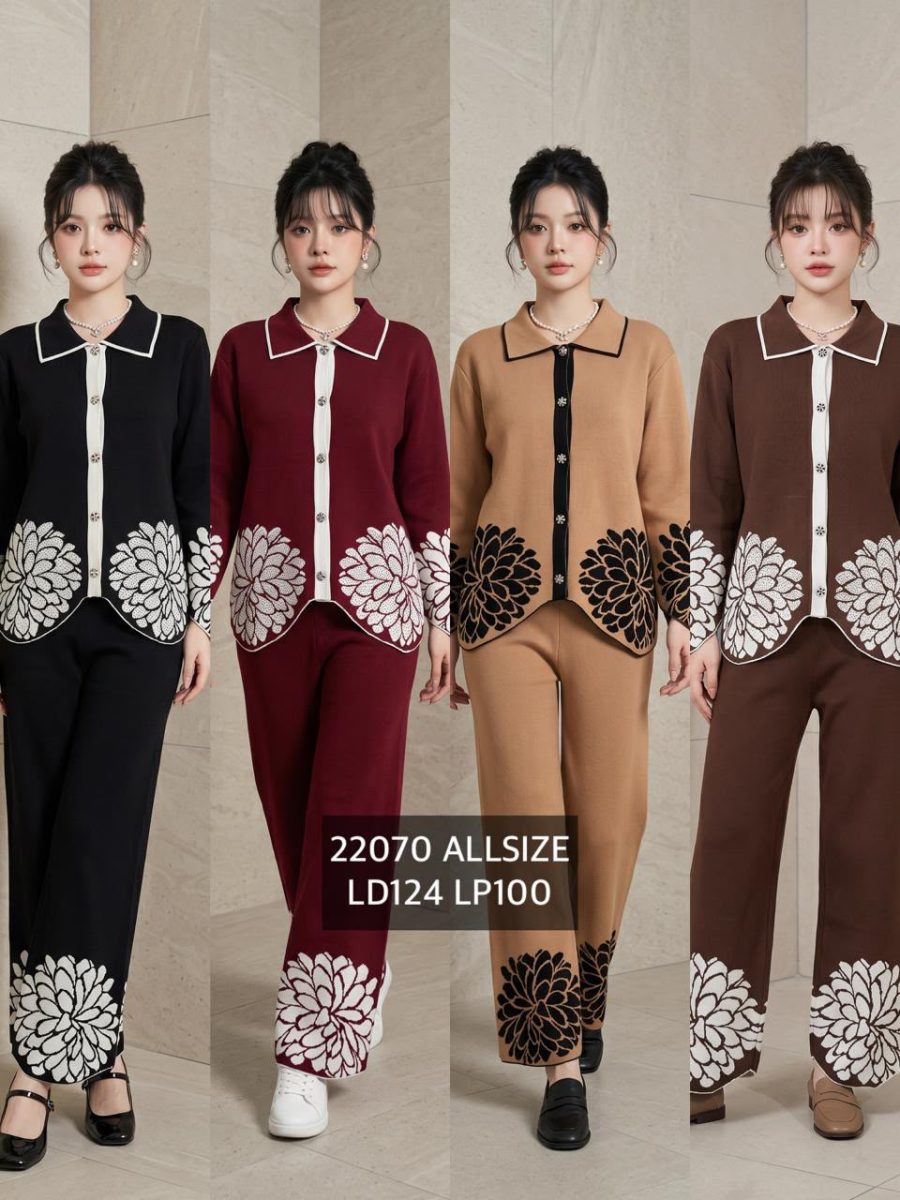 22070 set rajut daun