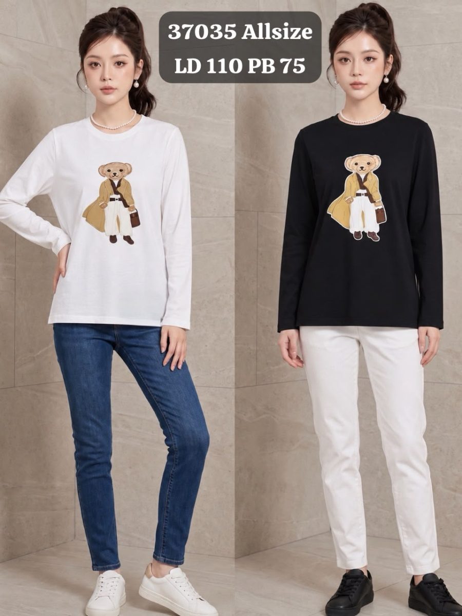 37035 kaos panjang bear